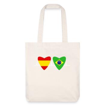 Brésil Espagnol Drapeau Brésilien Cadeau - Tote bag épais recyclé Stanley/Stella - blanc cassé - Devant
