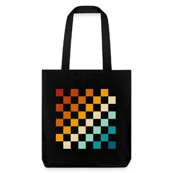 Échiquier rétro - Tote bag épais recyclé Stanley/Stella - noir - Devant