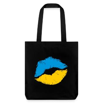 SAUVER UKRAINE Drapeau ukrainien - Tote bag épais recyclé Stanley/Stella - noir - Devant