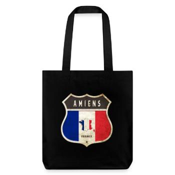 Amiens France Coat of Arms Flags Design - Stanley/Stella Heavyweight Recycled Tote Bag - black - Front
