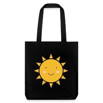 Soleil Kawaii - Tote bag épais recyclé Stanley/Stella - noir - Devant