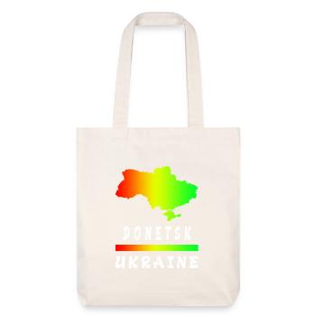 Donetsk Ukraine Regenbogen Design - Stanley/Stella recycelter Heavyweight Stoffbeutel - Naturweiß - Vorne