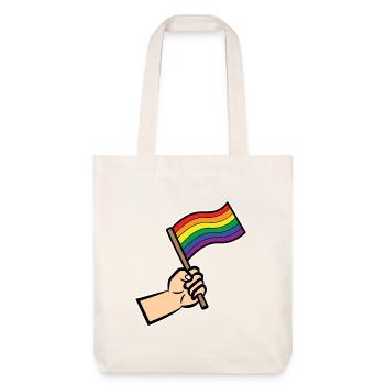 Drapeau arc-en-ciel Droits de l’homme Sexualité LGBT - Tote bag épais recyclé Stanley/Stella - blanc cassé - Devant