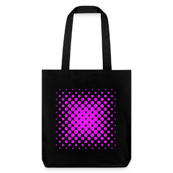 Pink Quadrat - Stanley/Stella recycelter Heavyweight Stoffbeutel - Schwarz - Vorne
