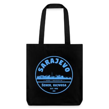 Sarajevo City Badge - Stanley/Stella Heavyweight Recycled Tote Bag - black - Front
