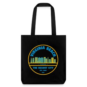 Virginia Beach Skyline Logo - Stanley/Stella Heavyweight Recycled Tote Bag - black - Front