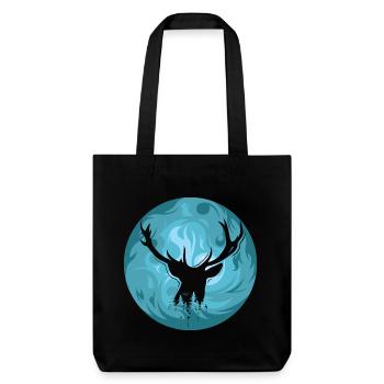 moon rendeer reindeer hirsch elch Symbol geschenk - Stanley/Stella recycelter Heavyweight Stoffbeutel - Schwarz - Vorne