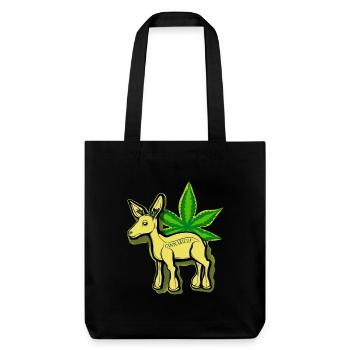 Cannabiche 05 mit Tippfehler - Stanley/Stella recycelter Heavyweight Stoffbeutel - Schwarz - Vorne
