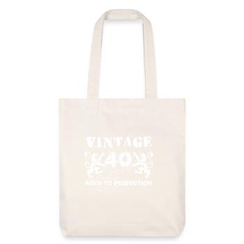 40th Birthday - Stanley/Stella Heavyweight Recycled Tote Bag - natural white - Front