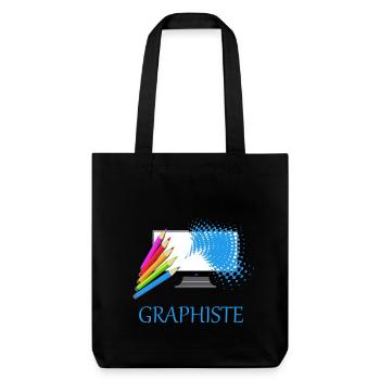Grafiker - Stanley/Stella recycelter Heavyweight Stoffbeutel - Schwarz - Vorne