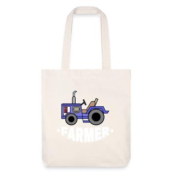 Tracteur agricole disant Véhicule à moteur Champ de vie à la campagne - Tote bag épais recyclé Stanley/Stella - blanc cassé - Devant