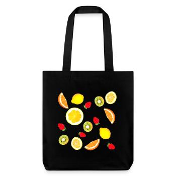 Assortiment de fruits frais - Tote bag épais recyclé Stanley/Stella - noir - Devant