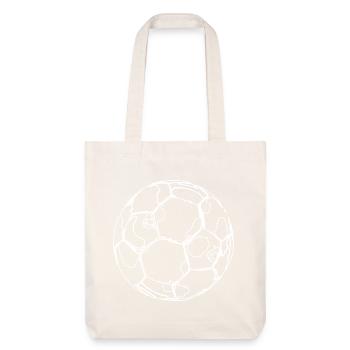 Fußball Zeichnung - Stanley/Stella recycelter Heavyweight Stoffbeutel - Naturweiß - Vorne