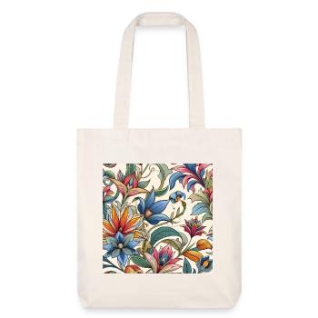 Fleurs végétal colorées - Tote bag épais recyclé Stanley/Stella - blanc cassé - Devant