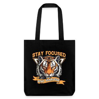 Restez concentré, restez sans peur - Tote bag épais recyclé Stanley/Stella - noir - Devant
