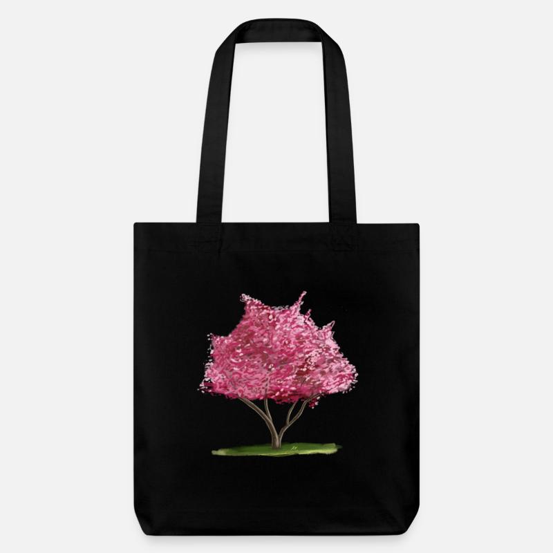 Cherry Sakura Pink Floral Tree - Stanley/Stella Heavyweight Recycled Tote Bag - black