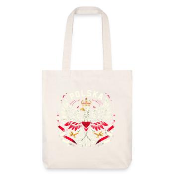 Poland Polska Polish coat of arms eagle flag gift - Stanley/Stella Heavyweight Recycled Tote Bag - natural white - Front