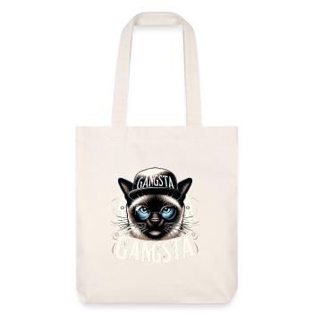 Siam Katze Siamkatze Gangsta Sonnenbrille Geschenk - Stanley/Stella recycelter Heavyweight Stoffbeutel - Naturweiß - Vorne