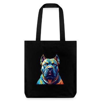 Perro De Presa Canario Hunderasse Cartoon Kawaii - Stanley/Stella recycelter Heavyweight Stoffbeutel - Schwarz - Vorne