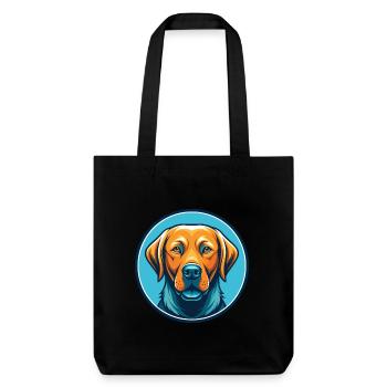 Labrador retriever chien Kawaii dessin animé logo pour animaux de compagnie - Tote bag épais recyclé Stanley/Stella - noir - Devant