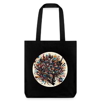 Afro Style Abstract Musical Explosion - Stanley/Stella Heavyweight Recycled Tote Bag - black - Front