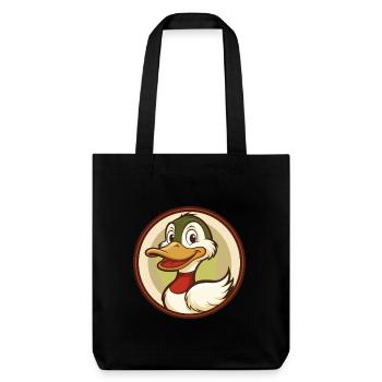 Canard Coloré Kawaii Dessin Animé Personnage Clipart Animal de compagnie - Tote bag épais recyclé Stanley/Stella - noir - Devant