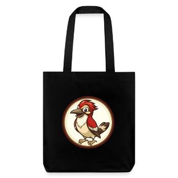 Jay Bird Bunte Kawaii Cartoon Figur Clipart - Stanley/Stella recycelter Heavyweight Stoffbeutel - Schwarz - Vorne