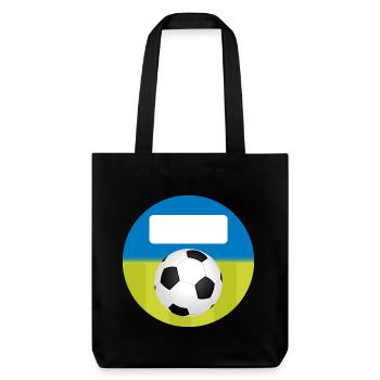 Stickers Ecole Rond - Football Bleu Vert - Tote bag épais recyclé Stanley/Stella - noir - Devant
