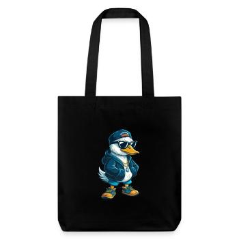 oie cool personnage de dessin animé Kawaii Clipart - Tote bag épais recyclé Stanley/Stella - noir - Devant