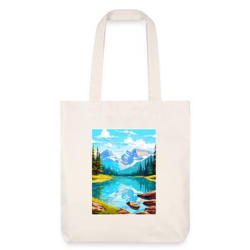 Banff Nationalpark Kanada Reiseposter Souvenir - Stanley/Stella recycelter Heavyweight Stoffbeutel - Naturweiß - Vorne