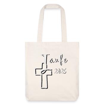 baptême 2025 trempettes de poisson en effet 3D croisé - Tote bag épais recyclé Stanley/Stella - blanc cassé - Devant