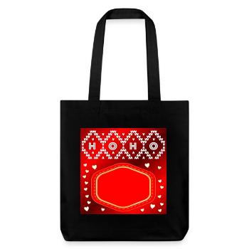 DESIGN YOUR OWN CHRISTMAS NAME BADGE - Stanley/Stella Heavyweight Recycled Tote Bag - black - Front