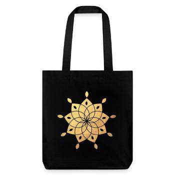 Yoga Sun Star Mandala Méditation Gold deluxe - Tote bag épais recyclé Stanley/Stella - noir - Devant