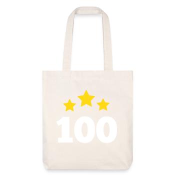 100 ans étoile - cadeau 100e anniversaire - Tote bag épais recyclé Stanley/Stella - blanc cassé - Devant