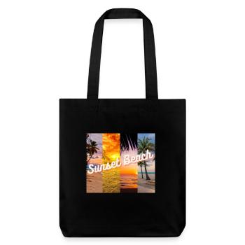 Sunset Beach - Stanley/Stella Heavyweight Recycled Tote Bag - black - Front