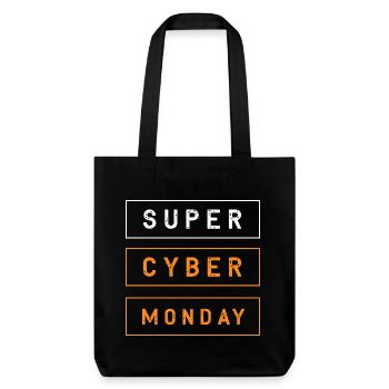 Kaufrausch Cyber Monday - Stanley/Stella recycelter Heavyweight Stoffbeutel - Schwarz - Vorne