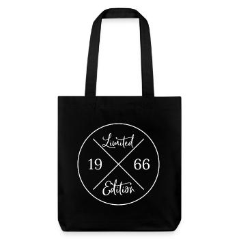 Limited edition 1966 - Geschenk 60. Geburtstag - Stanley/Stella recycelter Heavyweight Stoffbeutel - Schwarz - Vorne