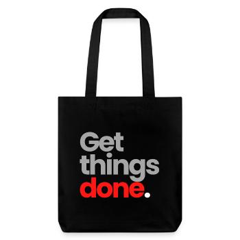 Faites avancer les choses - Tote bag épais recyclé Stanley/Stella - noir - Devant