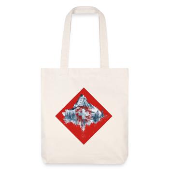 Schweiz-Suisse-Suisse-Berge-Wintersport-Ski - Tote bag épais recyclé Stanley/Stella - blanc cassé - Devant