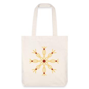Ornement en étoile de paille - Tote bag épais recyclé Stanley/Stella - blanc cassé - Devant