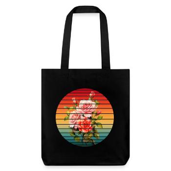 FLEUR DE PRINTEMPS VINTAGE - Tote bag épais recyclé Stanley/Stella - noir - Devant