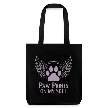 Pug Dog Nuage Ailes d’Ange Adieu Deuil - Tote bag épais recyclé Stanley/Stella - noir - Devant