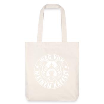 Chemise café drôle avec chien en colère - Tote bag épais recyclé Stanley/Stella - blanc cassé - Devant