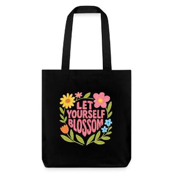 Floraison printanière - Tote bag épais recyclé Stanley/Stella - noir - Devant