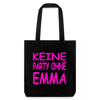 Emma - Stanley/Stella recycelter Heavyweight Stoffbeutel - Schwarz - Vorne