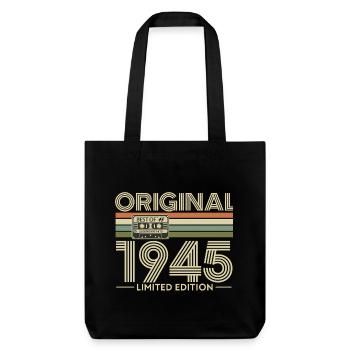Originale limitierte Kassette von 1945 - Stanley/Stella recycelter Heavyweight Stoffbeutel - Schwarz - Vorne