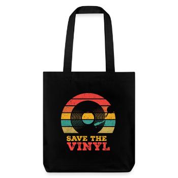 Enregistrez le vinyle - Tote bag épais recyclé Stanley/Stella - noir - Devant