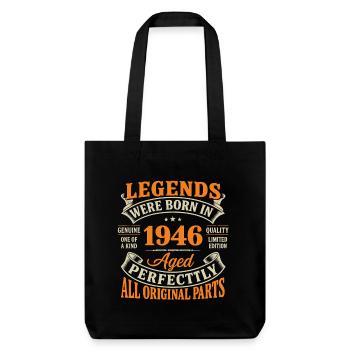 Légendes nées en 1946, parfaitement âgées - Tote bag épais recyclé Stanley/Stella - noir - Devant