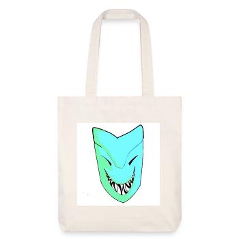Smiling mask in gradient - Stanley/Stella Heavyweight Recycled Tote Bag - natural white - Front