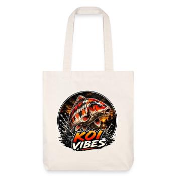 Koi Vibes Sunset Carp Design - Stanley/Stella recycelter Heavyweight Stoffbeutel - Naturweiß - Vorne